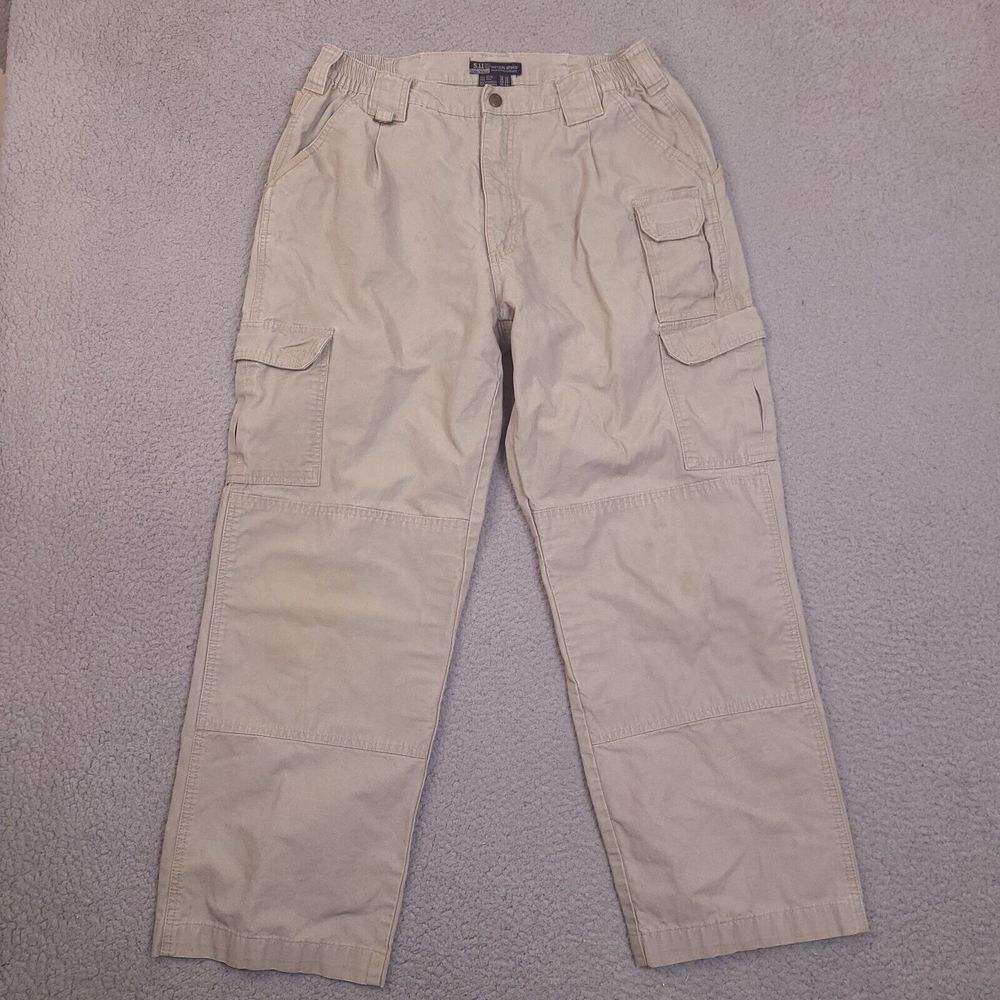 5.11 Tactical Cargo Pants Mens 32x29 Brown Tan Double Knee Tactical Series Khaki